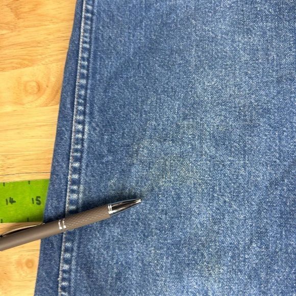 Vintage 90's Wrangler Men's 44x32 Classic Straight Made in USA Blue Jeans - Picture 4 of 5